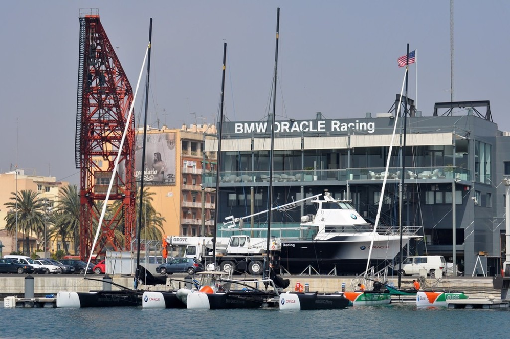 Extreme 40 catamarans used for testing in Valencia